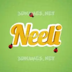 neeli in Ladybugs style - 3D name wallpaper