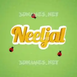 neeljal in Ladybugs style - 3D name wallpaper