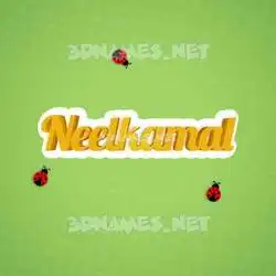 neelkamal in Ladybugs style - 3D name wallpaper