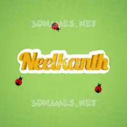 neelkanth in Ladybugs style - 3D name wallpaper