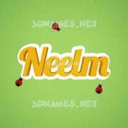 neelm in Ladybugs style - 3D name wallpaper