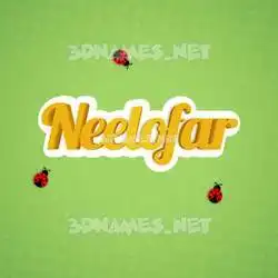 neelofar in Ladybugs style - 3D name wallpaper