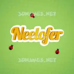 neelofer in Ladybugs style - 3D name wallpaper