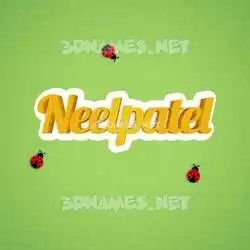 neelpatel in Ladybugs style - 3D name wallpaper