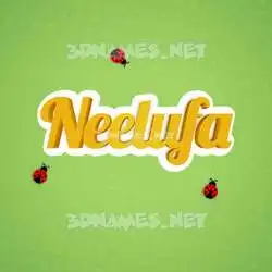neelufa in Ladybugs style - 3D name wallpaper