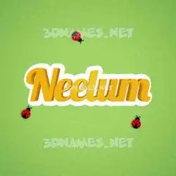 neelum in Ladybugs style - 3D name wallpaper
