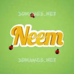 neem in Ladybugs style - 3D name wallpaper
