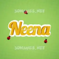 neena in Ladybugs style - 3D name wallpaper