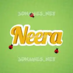 neera in Ladybugs style - 3D name wallpaper