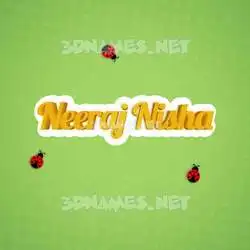 neeraj nisha in Ladybugs style - 3D name wallpaper