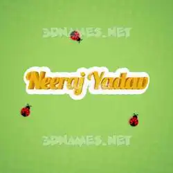 neeraj yadav in Ladybugs style - 3D name wallpaper