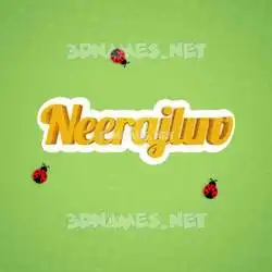 neerajluv in Ladybugs style - 3D name wallpaper