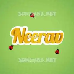 neerav in Ladybugs style - 3D name wallpaper