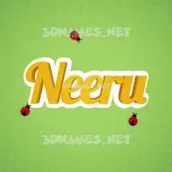 neeru in Ladybugs style - 3D name wallpaper