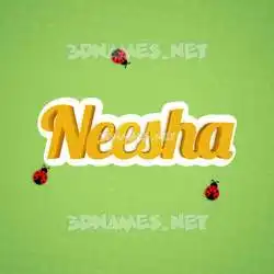 neesha in Ladybugs style - 3D name wallpaper