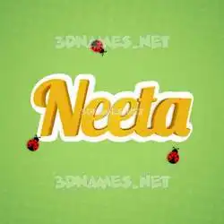 neeta in Ladybugs style - 3D name wallpaper