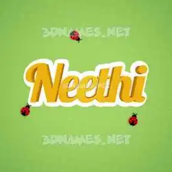 neethi in Ladybugs style - 3D name wallpaper