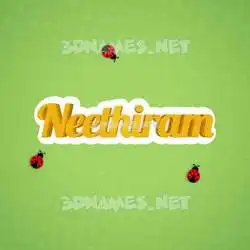neethiram in Ladybugs style - 3D name wallpaper