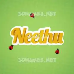 neethu in Ladybugs style - 3D name wallpaper