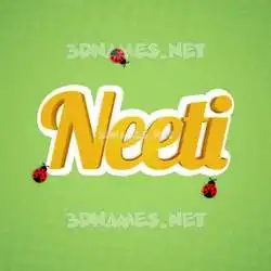 neeti in Ladybugs style - 3D name wallpaper