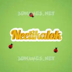 neetikalok in Ladybugs style - 3D name wallpaper