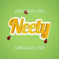 neety in Ladybugs style - 3D name wallpaper