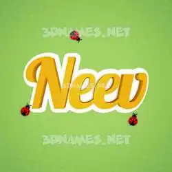 neev in Ladybugs style - 3D name wallpaper