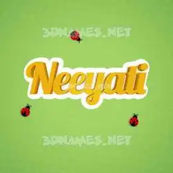 neeyati in Ladybugs style - 3D name wallpaper