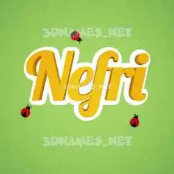 nefri in Ladybugs style - 3D name wallpaper