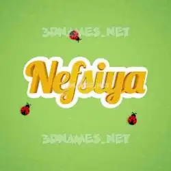 nefsiya in Ladybugs style - 3D name wallpaper