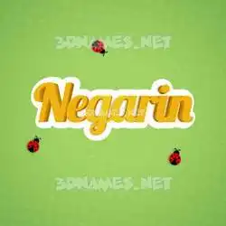 negarin in Ladybugs style - 3D name wallpaper