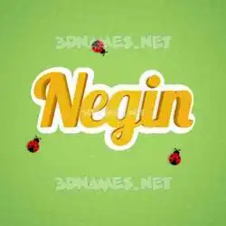 negin in Ladybugs style - 3D name wallpaper