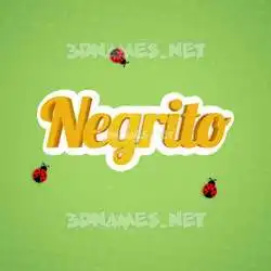 negrito in Ladybugs style - 3D name wallpaper