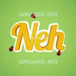 neh in Ladybugs style - 3D name wallpaper