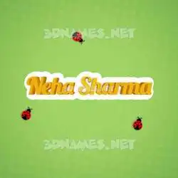 neha sharma in Ladybugs style - 3D name wallpaper