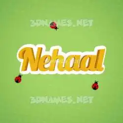 nehaal in Ladybugs style - 3D name wallpaper
