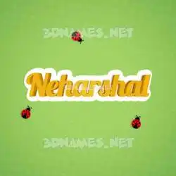 neharshal in Ladybugs style - 3D name wallpaper