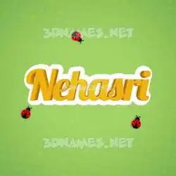 nehasri in Ladybugs style - 3D name wallpaper