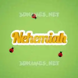 nehemiah in Ladybugs style - 3D name wallpaper