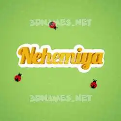 nehemiya in Ladybugs style - 3D name wallpaper