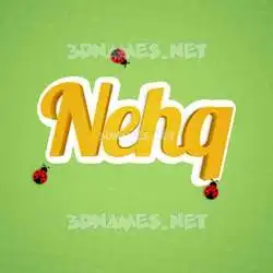 nehq in Ladybugs style - 3D name wallpaper