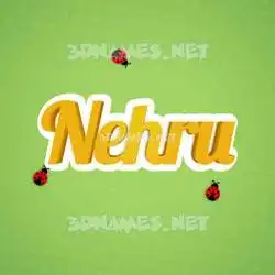 nehru in Ladybugs style - 3D name wallpaper
