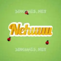 nehuuu in Ladybugs style - 3D name wallpaper