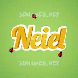 neiel in Ladybugs style - 3D name wallpaper
