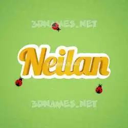 neilan in Ladybugs style - 3D name wallpaper
