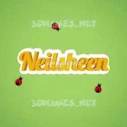 neilsheen in Ladybugs style - 3D name wallpaper
