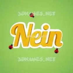 nein in Ladybugs style - 3D name wallpaper