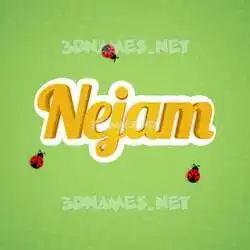nejam in Ladybugs style - 3D name wallpaper