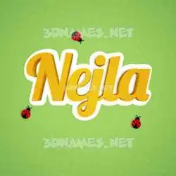 nejla in Ladybugs style - 3D name wallpaper