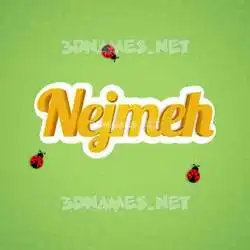 nejmeh in Ladybugs style - 3D name wallpaper